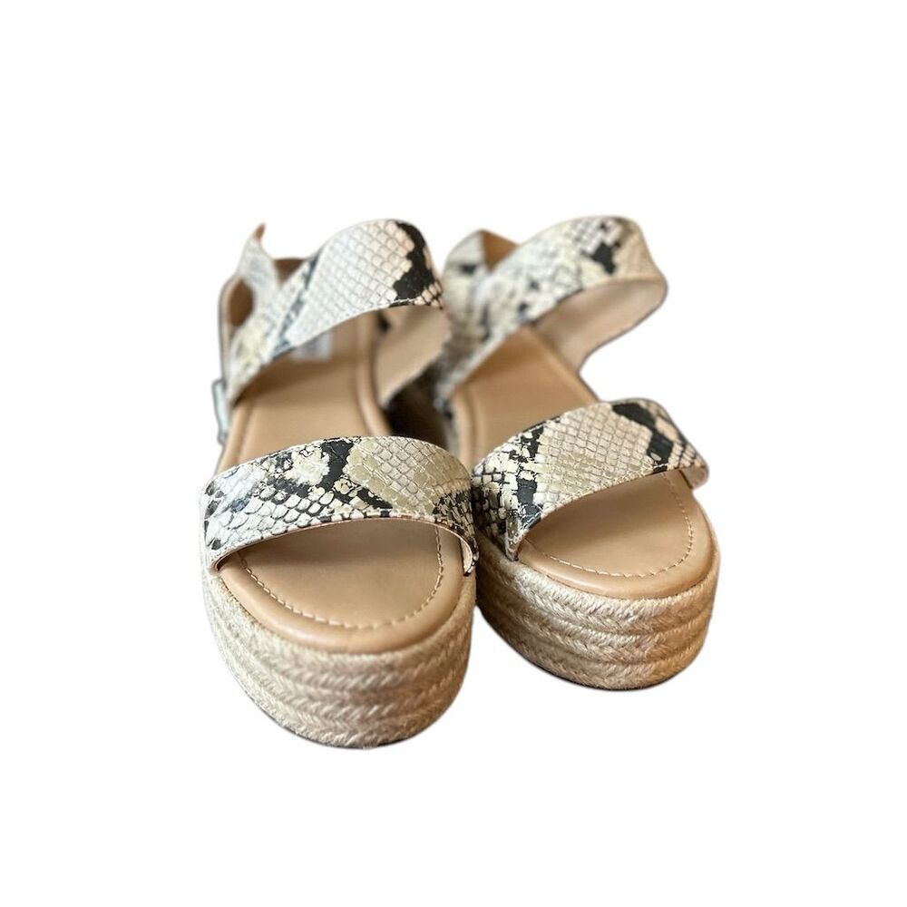 Steve Madden Women's Espadrille Wedge Sandals Size 8 Python Print - Picture 1 of 11